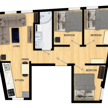 Family Friendly 3br - Quiet Area - Behind Bryggen Apartment Bergen